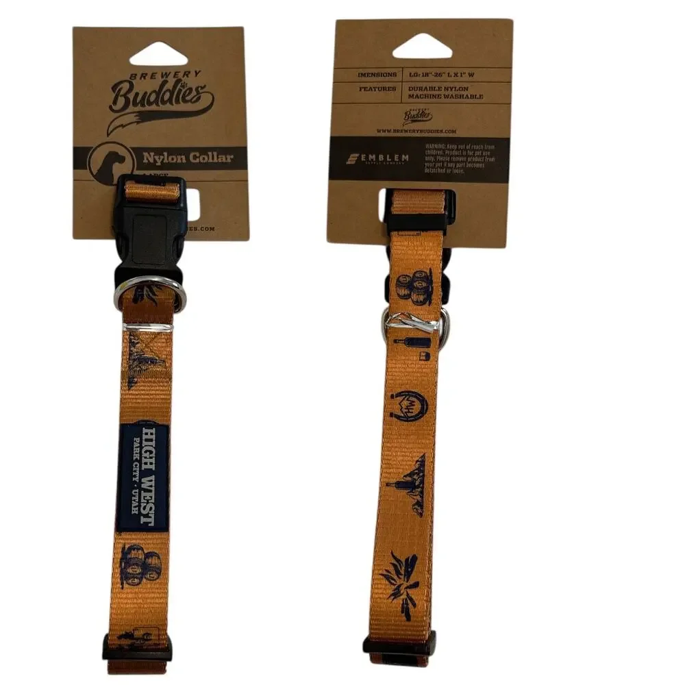 High West Whiskey Distillery Large Dog Collar NWT Brewery Buddies